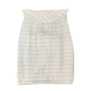 Escada Margaretha Ley Skirt Womens US 4 Metallic Stripe Side Zip Made Germany